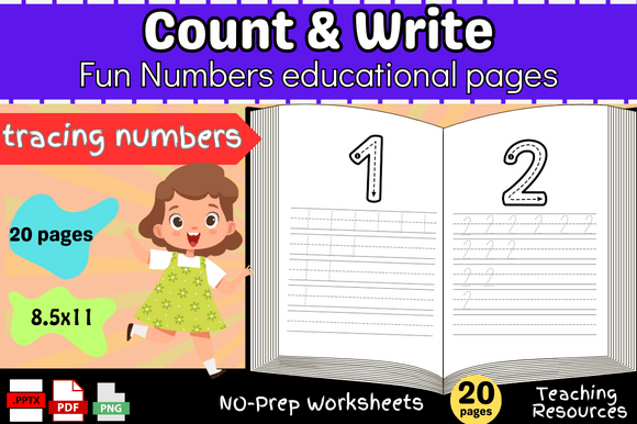 Count Write Fun Numbers for Kids
