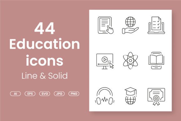 Online Education Icon Set