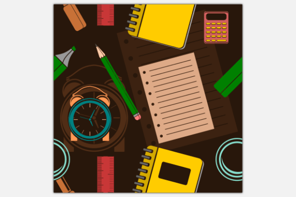 School Equipment Dark Seamless Pattern: A Versatile Design Asset for Education and Beyond