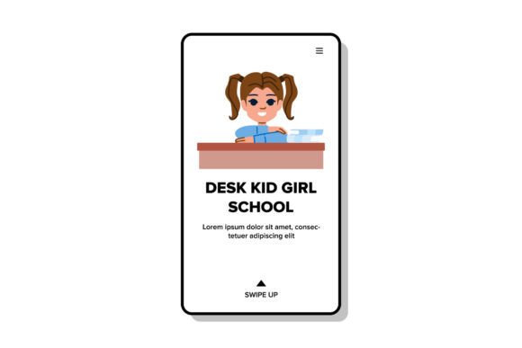 The Power of the Desk Kid Girl School Vector: A Guide to Modern Educational Illustration