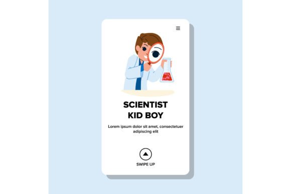 Unlocking Creativity with Scientist Kid Boy Vector Illustrations