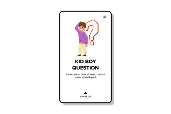 Visualizing Curiosity: The Power of Kid Boy Question Vector Illustrations in Modern Design